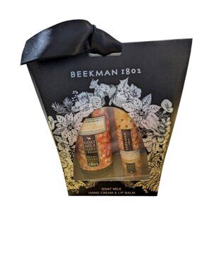 Beekman 1802 Goat Milk Honey And Orange Blossom Lip Balm Hand Cream Set NEW